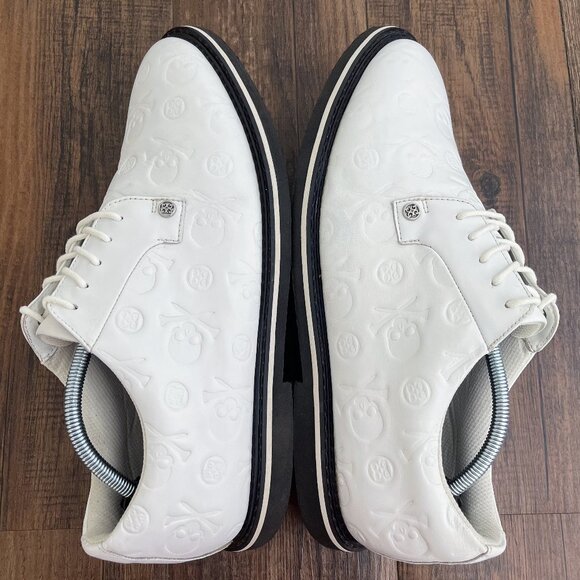 G/FORE Gallivanter Debossed Skull & Tees Leather Golf Shoe Size 13 G4MS20EF22 - Picture 5 of 16